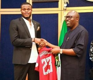 Fubara gifts Super Eagles goalkeeper Nwabali N20m
